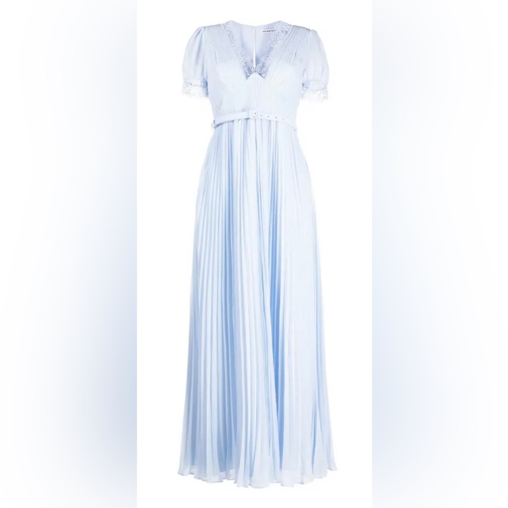 Self Portrait Lace-Detail Belted Dress